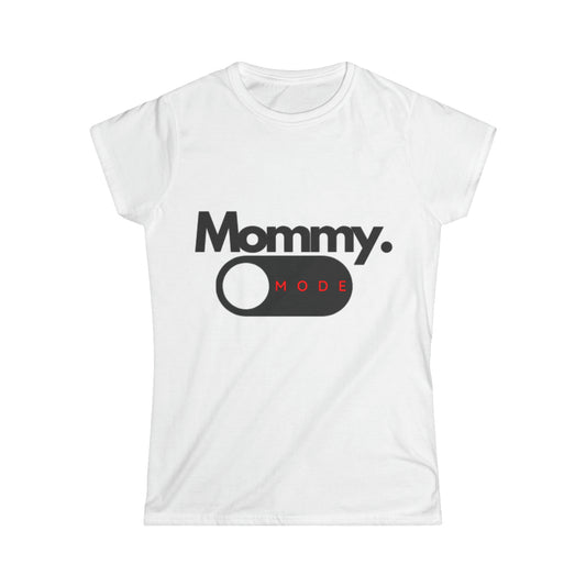 Fitted Mommy Mode Tee - White